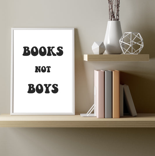 Books Not Boys A4 Print